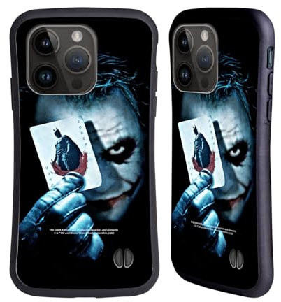 Head Case Designs Officially Licensed The Dark Knight Joker Card Key Art Hybrid Case Compatible With Apple iPhone 15 Pro