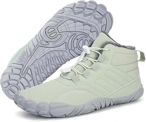 Deedlite Winter Max Chaussures pieds nus imperméables avec doublure chaude pour homme et femme, 4 vert clair., 37 EU