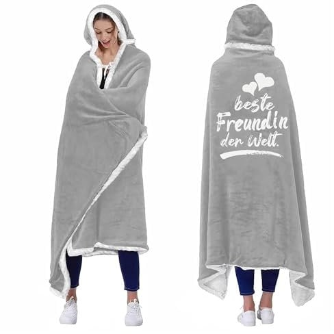 Beste Freundin Geschenke, Decke mit ärmeln Geschenk Freundin Geburtstag, Kuscheldecke mit ärmeln Geschenke für Freundin zum Weihnachten Geburtstag Valentinstag, Geburtstagsgeschenk für Freundin