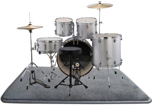 Schallschutz Teppich, Schallschutz Klavier Teppich, Schallschutzmatte für Bass Drum Snare Rug Elektronische Trommel Jazztrommel Klavier Antivibrationsmat Rutschfeste Tepp(Size:160×120cm,Color:Grau)