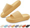 BHFRGAS Cloud Sliders Women Men，Cloud Slippers with Thick Outsole，Non-Slip Soft Summer Mens Womens Slippers Flip Flops，Shower Bathroom Slippers Pillow Slides for Beach,Pool and Outdoor，Yellow,10-11 UK