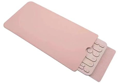 vividstarry Tastaturhülle aus PU-Leder für Logitech K380, für Apple Magic Keyboard (Rosa)