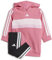 adidas SEASONAL ESSENTIALS TIBERIO 3 STRIPES FLEECE LEGGINGS SET, Survêtement Bébé fille, pink fusion/white,