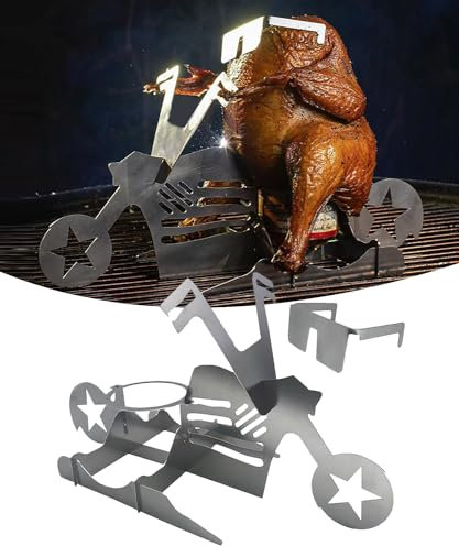 GrillX Bär Can Huhn Halter - Hühnerhalter Motorrad - Kamado BBQ Zubehör - Bierhuhn - Grillwerkzeuge - Huhn - Huhn Sitter