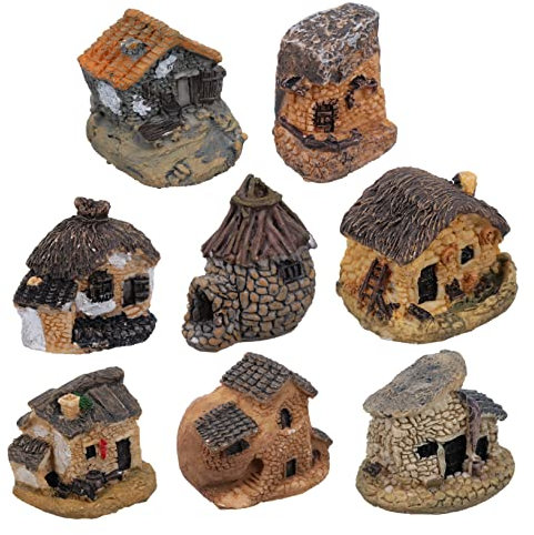 CIYODO 8stücke Miniatur-Dekoration Teiliges Aus Hochwertigem Resin Für Kreative Landschaftsgestaltung Für -gärten Terrarien Und Miniatur-szenen Für Schreibtisch Und Garten