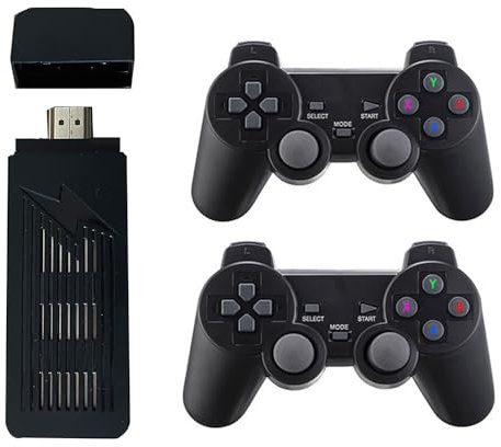 NULA X9 Retro Konsole Spielkonsole, Game Stick 4K HDMI Output mit 37800+ Spielen (64 G) mit 2,4 G-Wireless-Controllern Plug-and-Play-Videospielspielzeug Handheld-Emulatoren für Home TV