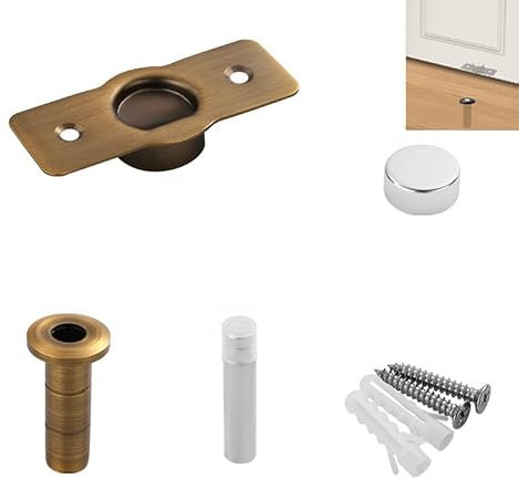 Invisible Magnetic Door Stop, Strong Anti-Collision, Concealed, for Bottom of Door