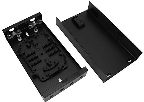 Psytfei Glasfaser-Anschlusskasten, FTTH, 4-adriger Glasfaser-Anschlusskasten, FC/ST, 4-poliger Glasfaser-Panel-Kasten, Gehäuse, Glasfaser-Verteilerkasten