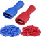 schnellkupplungsbuchse vinyl vollisoliert, 6.3 x 0.8mm Kabelschuh, Rot für 0.5-1.5mm² (22-16 AWG), Blau für 1.5-2.5mm² (16-14 AWG), 120Pack