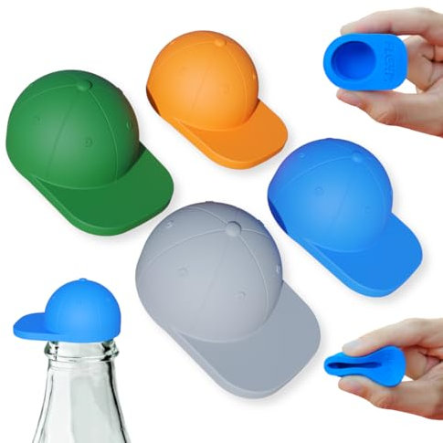 FlexiCap Flaschenverschluss,Luftdichter Kronkorken Verschluss,Getränke Insektenschutz,Wiederverwendbarer Bierflaschenverschluss,Hochwertiger Flaschendeckel für Glasflaschen (8 Stück)