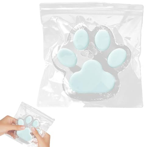 Große 14CM Fufu Squishy, Taba Squishy, Cat Paw Squishy, Katzenpfoten Squishy, Stressball Katze, Squeeze Toy, Anti Stress Bälle, Funny Antistressball Stress Spielzeug Stressabbau Fidget Toys (Blau)