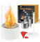 BRIAN & DANY Chimenea de Mesa, Chimenea Bioetanol para Interior y Exterior, Blanco