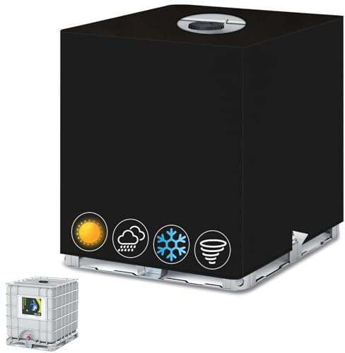 IBC Tank Abdeckung 1000l, 420D IBC Container Abdeckung, Wasserdichte Wassertank UV-Schutzfolie, Wassertank Abdeckplane, Schutzplane Regenwassertank, für Wasserfass 1000l, 120 x 100 x 116 cm