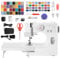 Mechanische Nähmaschine für Näh-Einsteiger & Anfänger, 14 Stichprogrammen, Nähmaschine mit Verlängerungstisch mit Fußpedal & Nähset, Mini Nähmaschine Nählicht & Mini elektrischem Fußanlasser