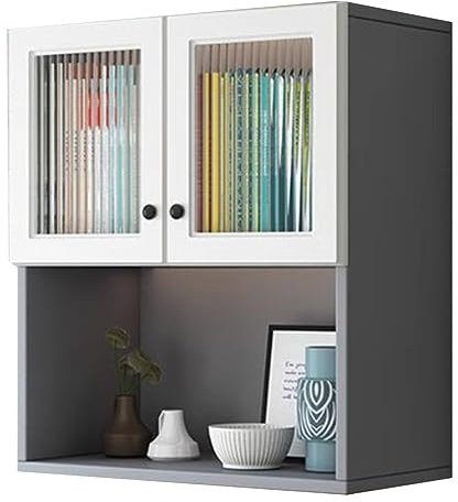Wandschrank – Aufbewahrungsregal für Küche und Bad – vielseitiges Wandregal für Wohnzimmer, Balkon oder Büro – platzsparender Organizer für Bücher und wichtige Dinge