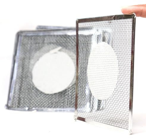 Iron Wire Gauge Big Size high Quality for Laboratory with Frame and Filter Paper Center for Heating with Flame on Bunsen Burner Laboratory Experiments pack of (24)