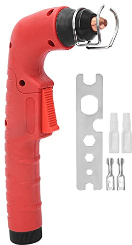 Plasmaschneider Brennerkopf, Metall mit Gummigriff, 20cm, Rot - Hohe Haltbarkeit, Ergonomisches Design, Für Präzises Schneiden bis 5mm