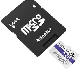 Dahua Carte mémoire Micro SD 512 Go (microSDXC) - Classe 10 UHS-I U3 V30 - Carte mémoire Micro SD jusqu'à 95 Mo/s, C100 High-Endurance SD pour surveillance 4K et extension de mémoire maximale