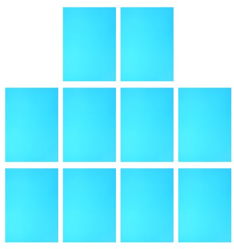 Gel Farbfilter für LED Videoleuchten und Fotografie Blau 10 Stück | PVC Folie, Farbkorrrektur und Lichtübertragung, für Dj Lichteffekte und Kamerabeleuchtung