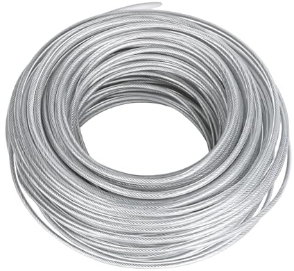 Trimmerfaden Mähfaden 3,0 mm x 40 M, Stahldraht Freischneider Faden Rasentrimmer Faden Stahl Faden für hohes Gras, Unkraut, Rasen und dichte Mähfaden für Rasentrimmer trimmerfaden für Motorsense