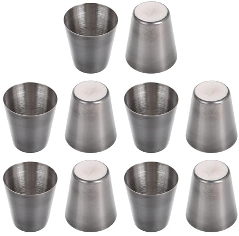 Homoyoyo Heiliger Kelch Edelstahl 10 Stück Stapelbare Kommunionsbecher 15ml für Religiöse Zeremonien Robust und Platzsparend
