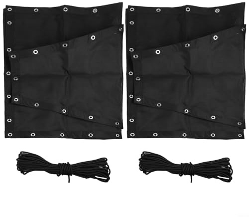 BEAZOOM Replacement Seat Cloth for Hanging Swing Chair,64x197x23CM Black Fabric for Garden Patio Furniture(2pcs without pockets)