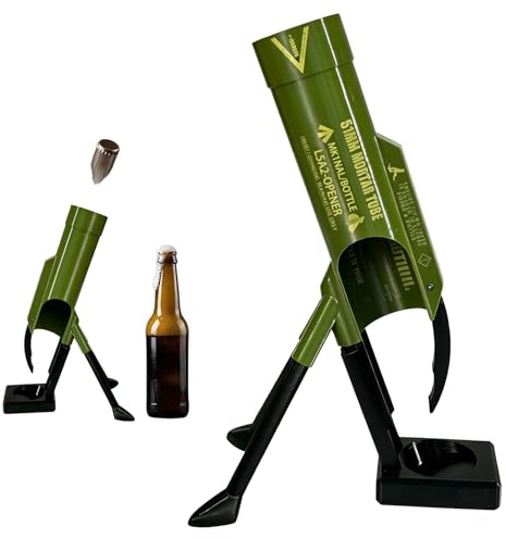 Bier Mörser Flaschenöffner, 51mm Beer Bottle Mortar, Mörserflaschen-Öffner, Freihändiger Flaschenöffner, Bieröffner Mörser, für Corona-Bier, Geschenkidee für Manner, für 330-355ml Bierflasche
