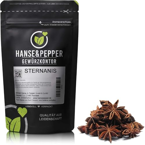 250g Sternanis ganz Gewürz Stern Anis Weihnachtsgewürz Star Anis Hocharomatisch Anissterne