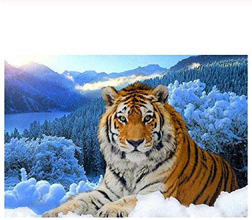 TWYYDP Puzzle 1000 Piece For Adult Animal Snow Tiger Jigsaw Puzzle