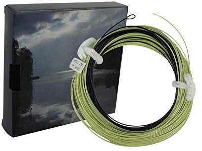 Aventik Fliegenschnur, sinkende Spitze, schnell sinkend, 30 m, mit geschweißter Schlaufe, IPS 5-6, Black/mossgreen, WF8F/S