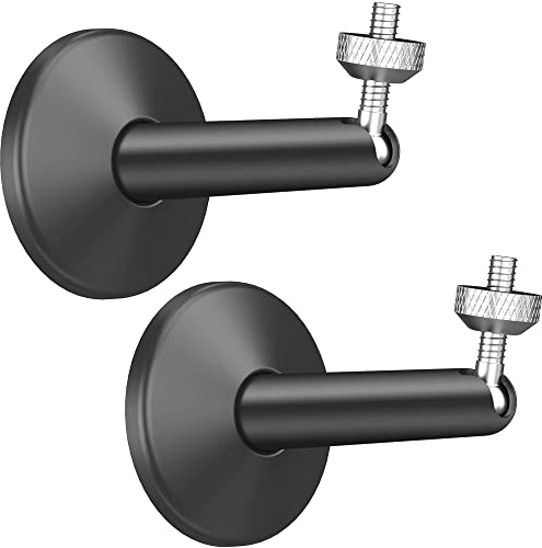 KIWI design Support Mural Caméra Arlo Wyze, Support en Métal Antirouille pour CCTV Arlo/Wyze Cam Pan, Netatmo, HTC vive Station de Base, Eufy, Ring, GoPro (2 pcs Noir)