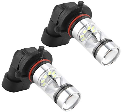 KIMISS 2PC LED Fendinebbia, 9005/H10 100W 6000K LED bianco Lampadine per proiettori Kit Fendinebbia Lampada per auto
