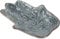 GURU SHOP Exotische Keramik Seifenschale - Hamsa Hand/Grau, 2x10x8 cm, Seifenschalen