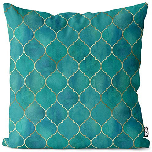 VOID Marokkanisches Fliesen Muster Kissenbezug Kissenhülle Sofakissen Kissen Deko Outdoor-Kissen Dekokissen, Kissen Größe:80 x 80 cm