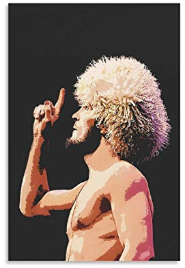 haohaizi Khabib Nurmagomedov Poster, dekoratives Gemälde, Leinwand, Wandkunst, Wohnzimmer, Poster, Schlafzimmer, Gemälde, 60 x 90 cm