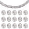 UNICRAFTALE 60 Uds 6mm Cuentas Espaciadoras de Disco 316 cuentas de Acero Inoxidable con Cristal Transparente Cuentas de Diamantes de Imitación Cuentas Planas Redondas de Diamantes de Imitación