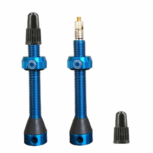 Tubolight SVVBLU, 1 Paar farbige Ventile für Erwachsene, Unisex, Blau, 50 mm