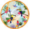 Les Jardins de la Comtesse – Plato de presentación redondo de melamina pura – Toucanes de Río – 35,5 cm – Multicolor – Vajilla Quasi-irrompible MelARTmine