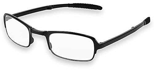 OcioDual Lesebrillen +1.00 Schwarz Zusammenklappbar Lesegläser Faltbar Sehnhilfe Lesehilfe Anti-Müdigkeit Presbyopische