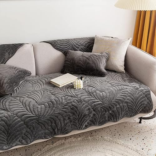 WYJHNLBEDC Sofa überwurfdecke, Sofaschutz Hund/Katze, Warmer Super Weicher Kurzer Plush Fleecedecke Sofa/Couch überzug/Sofabezug 1 2 3 Sitzer L Form U Form Ecksofa(90x180cm)