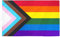 Ainmto 90x150cm Fortschritt Stolz Regenbogen Flagge - LGBT Flagge für Pride-Events