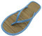 Tongs pour homme et femme - Sandales plates et confortables - Antidérapantes - Unisexe - Sandales plates et antidérapantes - Sandales confortables et antidérapantes - En bambou, bleu, 37 EU