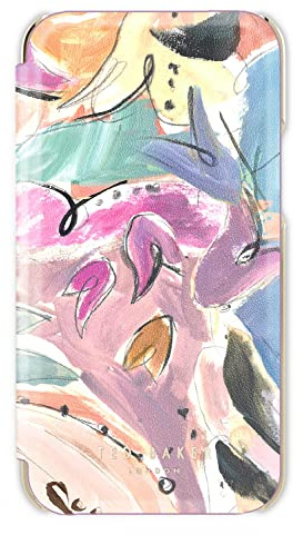 Ted Baker Spiegel-Folio-Schutzhülle für iPhone 14 Pro, Kunstdruck