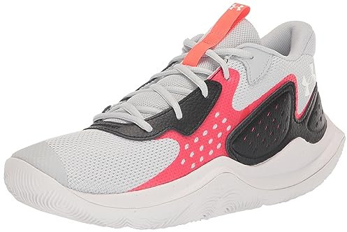Under Armour Jet 23 - Scarpe da basket da uomo, grigio/rosso, 42 EU
