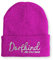 tshirtladen Dorfkind und stolz drauf Statement Wintermütze lustige Mütze für Damen und Herren, Farbe: Pink
