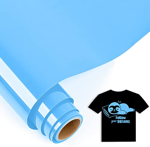 IModeur 5 Ft Plotterfolie Textil See blau – 30,5 x 152,5 cm Flexfolie Plotter Textil blau für Silhouette Cameo, Textilfolie Plotter für Kleidung, Mützen, Hosen, andere Stoffe