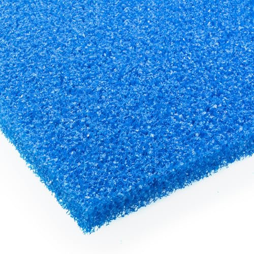 Pondlife Filterschaum blau 100x100x3 cm PPI 10 grob, Filtermatte Teich und Aquarium, zuschneidbar, zur optimalen Verwendung als Filtermedium in Teichfiltern
