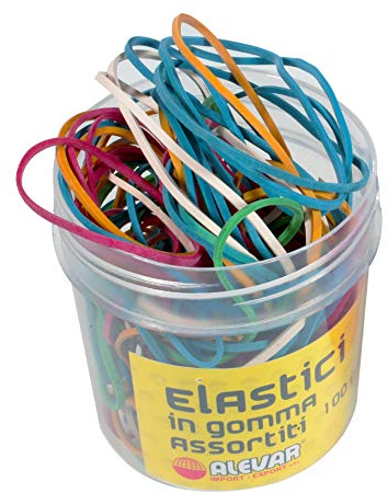 Alevar Gummibänder für Büro, verschiedene Größen und Farben, 100 g