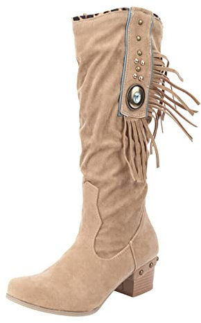 Nappa strass stivali scarpe a punta Chunky tacco alto stivali militari 48, cachi, 40 EU