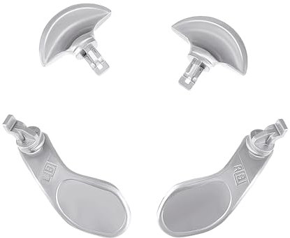 Ceozon Back Paddel für Ps5 Edge Controller Ersatz Zubehör 4 PCS Metall Back Buttons Silber